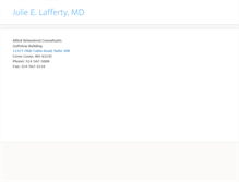 Tablet Screenshot of julielaffertymd.com